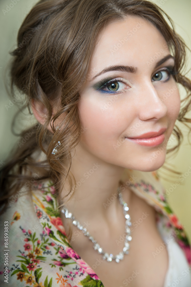 Portrait of the bride. wedding makeup Portrait of the bride. wedding makeup
