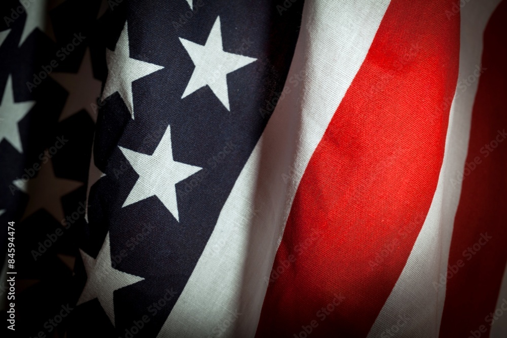 Fototapeta premium American Flag, Patriotism, Star.