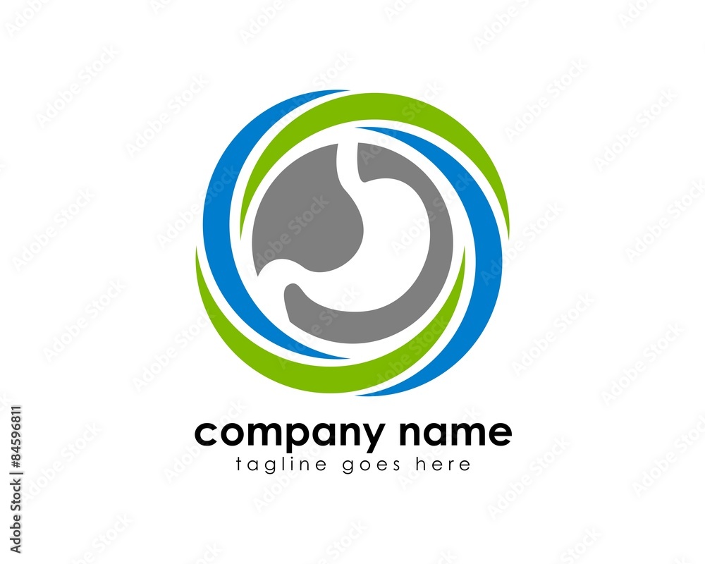Naklejka premium stomach 1 logo icon template