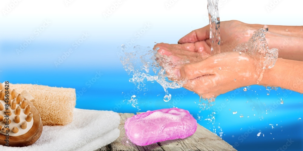 Fototapeta premium Human Hand, Washing Hands, Washing.