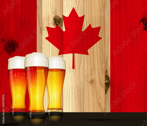 Canada Day (Board and flag and beer)