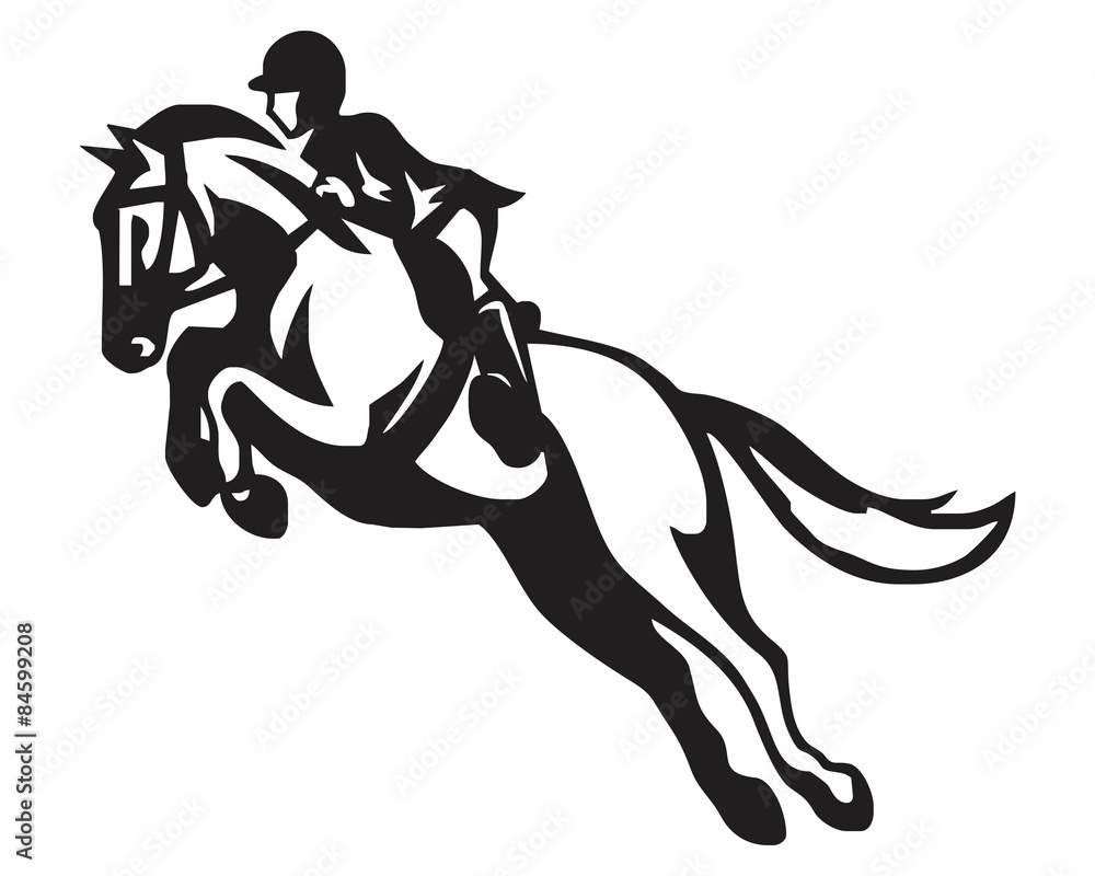 Fototapeta premium black horse silhouette