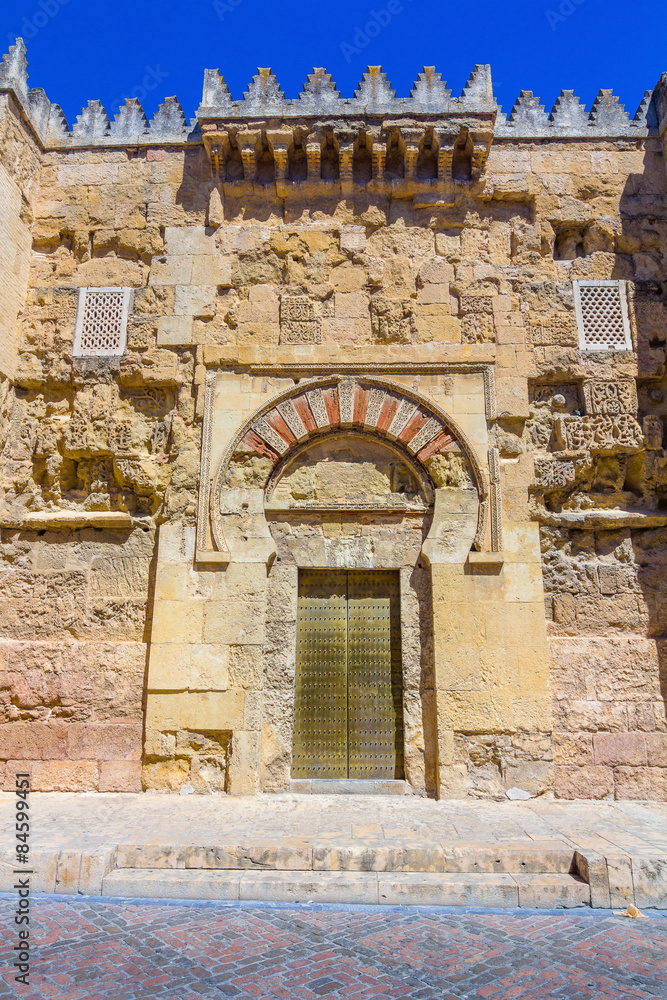 Antigua lateral gateway to the Great Mosque of Cordoba, Spain