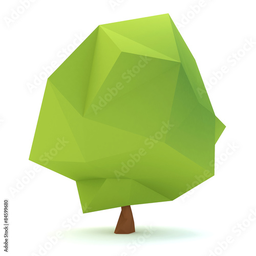 Low polygon design of tree