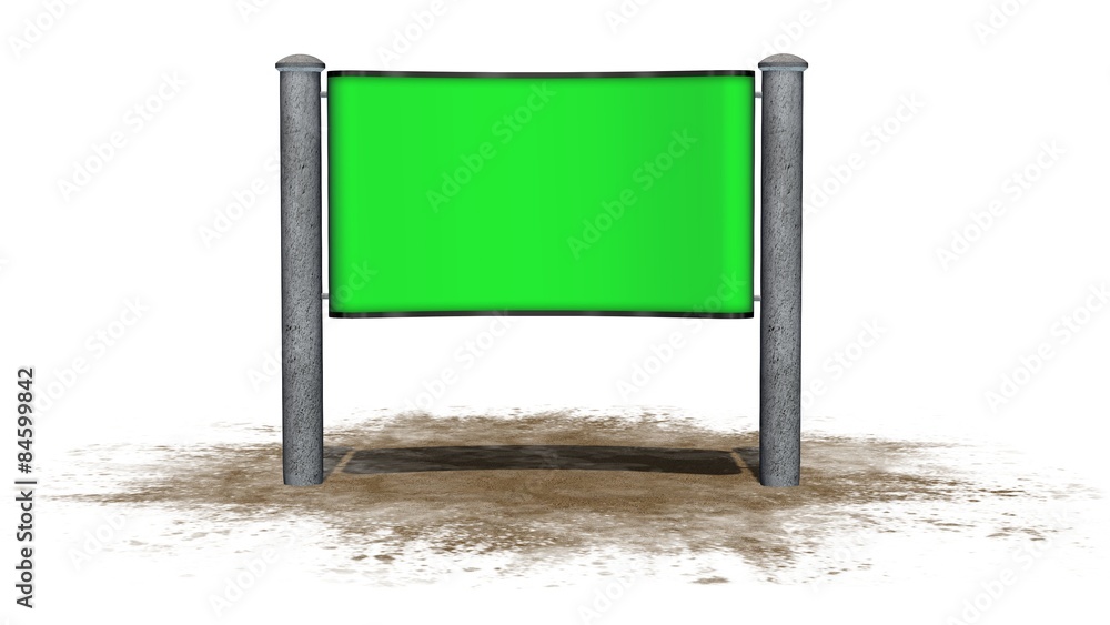 Obraz premium blank signboard on white background
