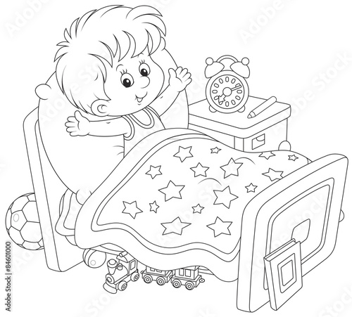 Boy waking up