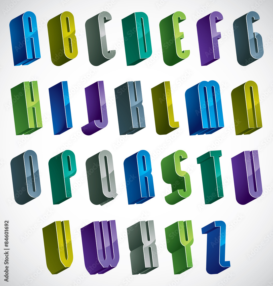 3d colorful letters alphabet. 3d colorful letters alphabet.