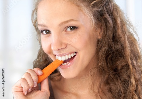 Eating, Women, Carrot.