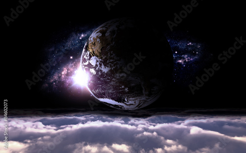 Fototapeta Naklejka Na Ścianę i Meble -  planet and galaxy background