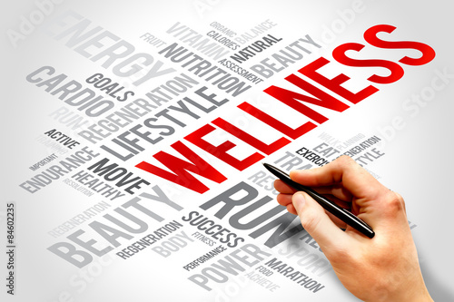 WELLNESS word cloud, fitness, sport, health concept