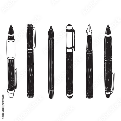 set of pen doodle