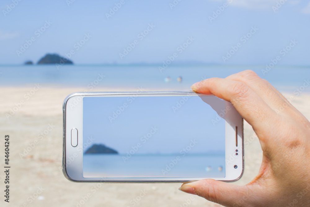 someone taking photo with smartphone