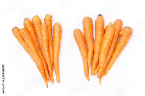 baby carrot on white backgroung