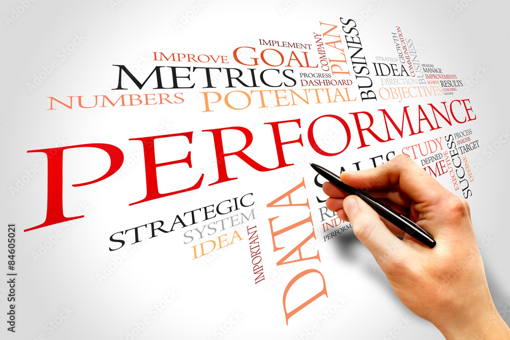 Performance word cloud, business concept Performance word cloud, business concept