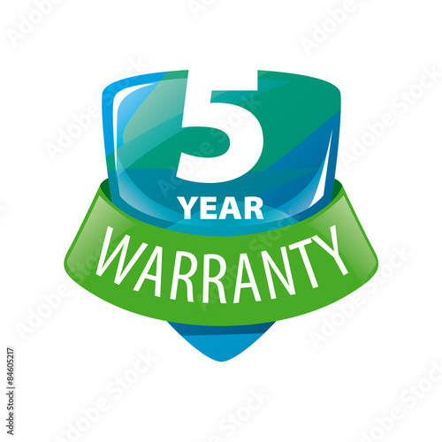 vector logo shield 5-year warranty