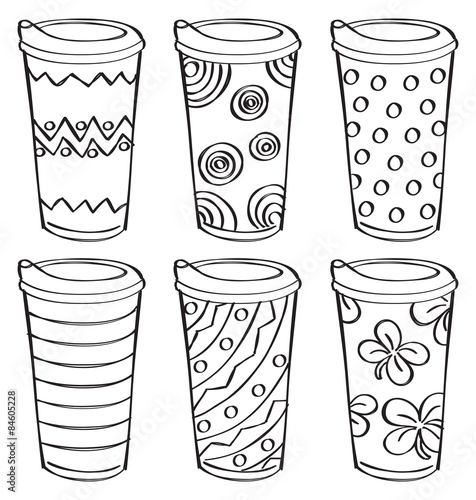 set of sketchy tumbler