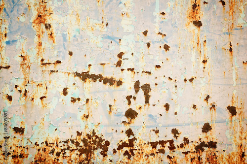 grunge chipped paint rusty textured metal background © naiaekky