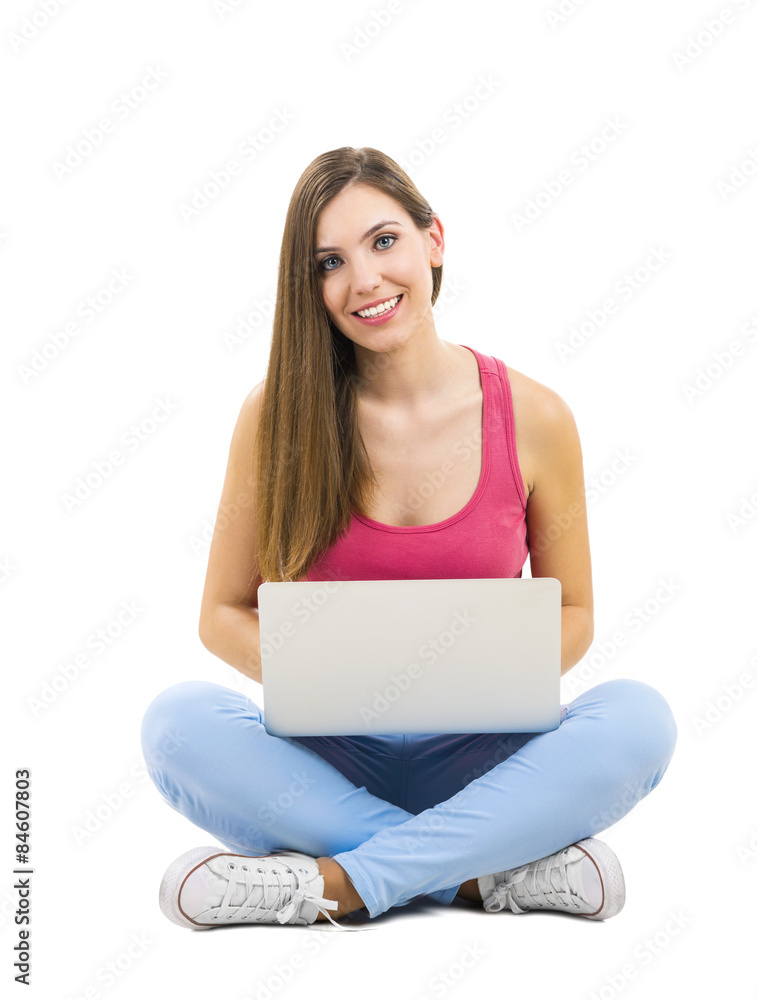 Woking with a laptop Woking with a laptop