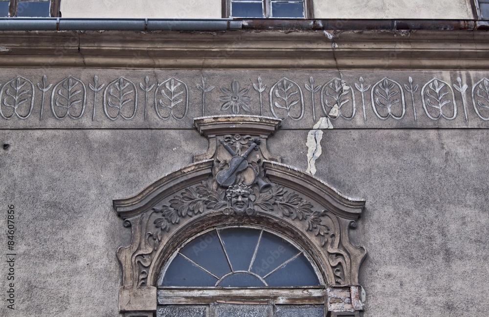 Detail of the building in Jelenia Gora, Poland