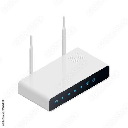 Router detailed isometric icon