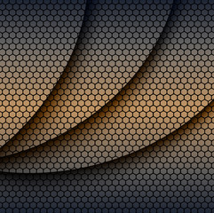 Background with hexagons pattern texture.