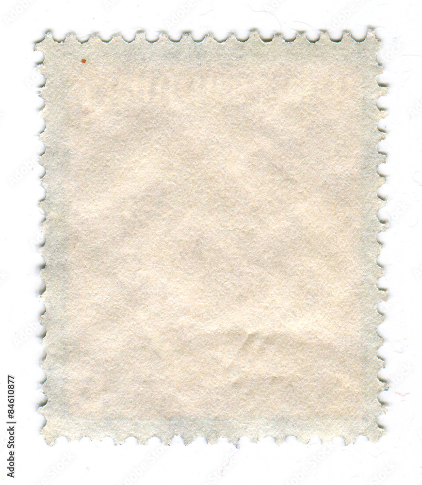 Fototapeta premium Reverse side of a postage stamp.