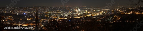 Stuttgart Panorama bei Nacht