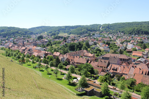 Vu panoramique sur la ville de Bitche Lorraine France
