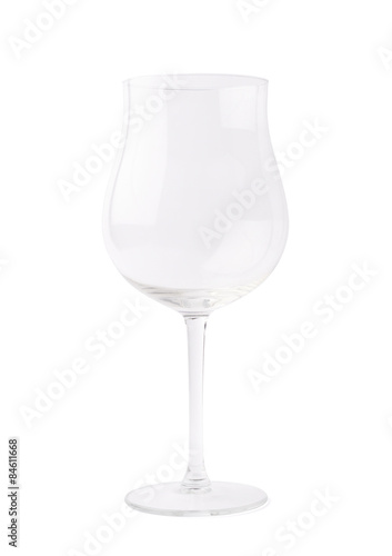 Empty wine glass isolated