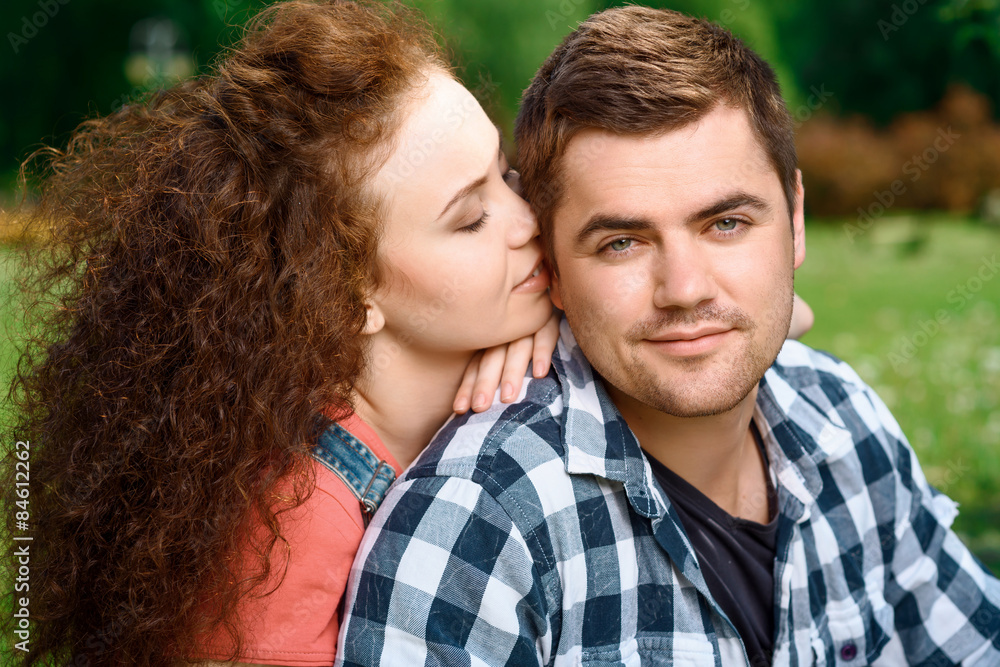Obraz premium Happy family on a picnic