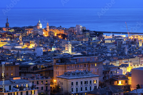 View on Old Town in Genoa, Italy