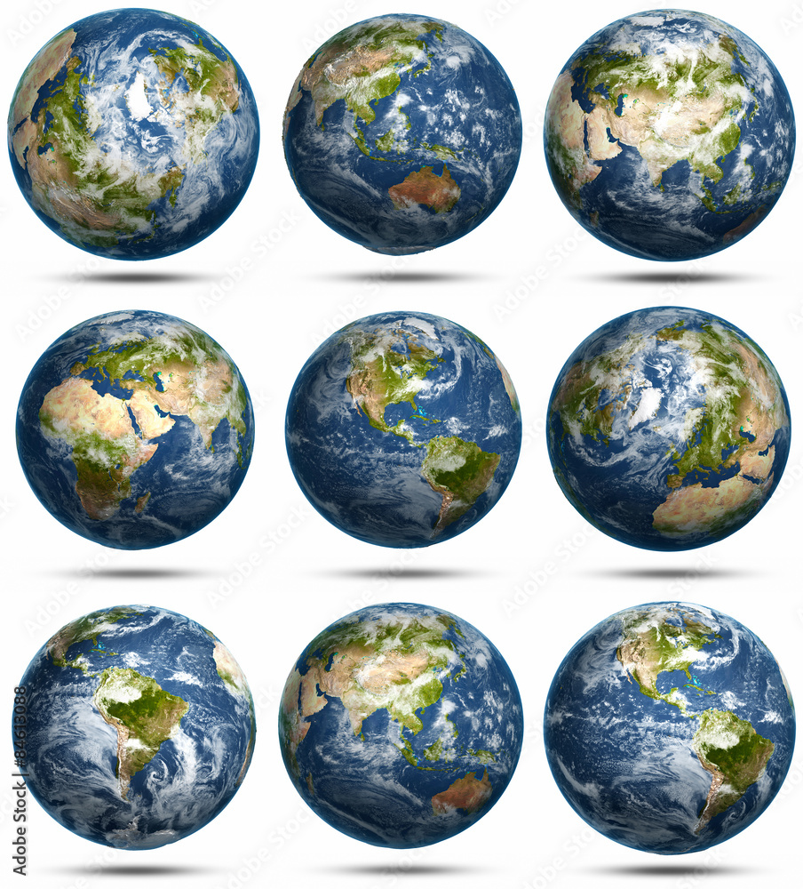 Globe icons set
