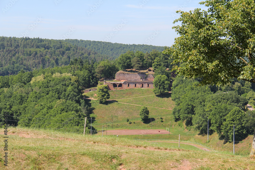 Vue panoramique sur la ville de Bitche Lorraine France
