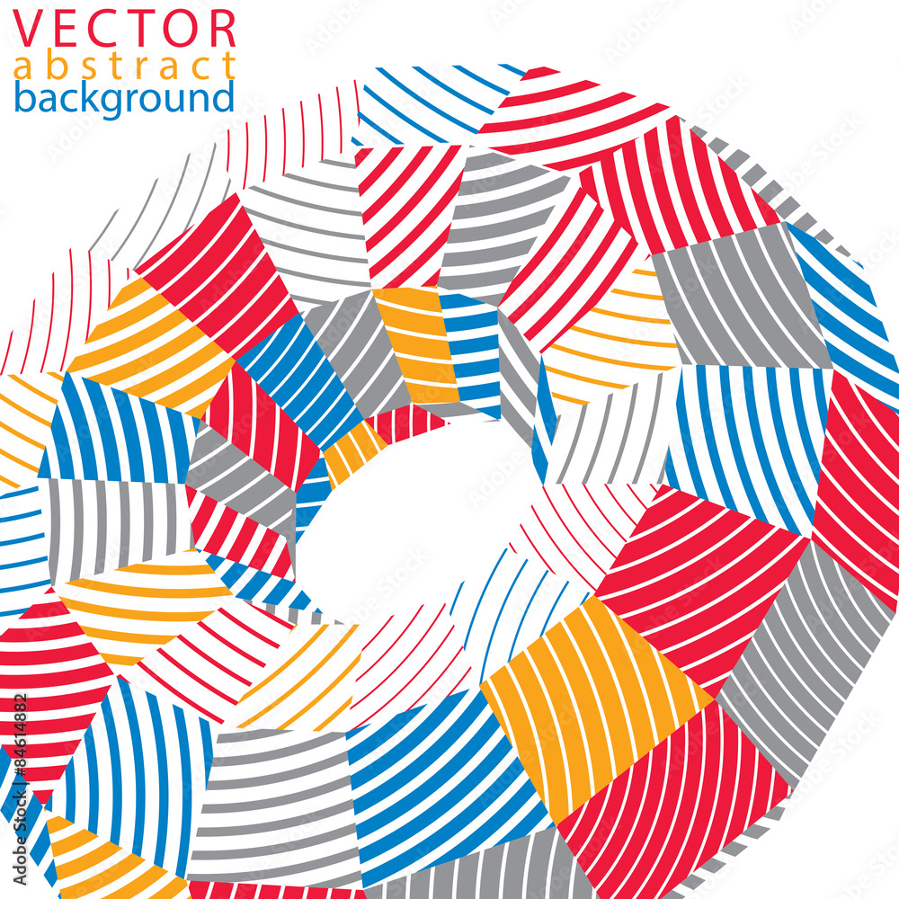 Fototapeta 3D modern stylish abstract stripy background, origami facet vect