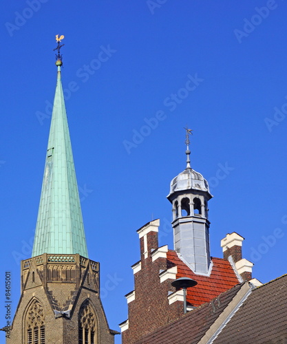 WILLICH-ANRATH ( bei Krefeld ) mit Kirche und Rathaus photo