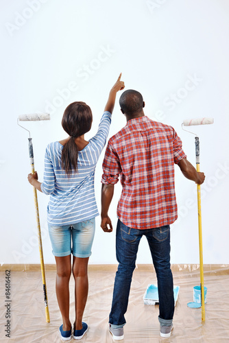 Canvas Print new apartment couple