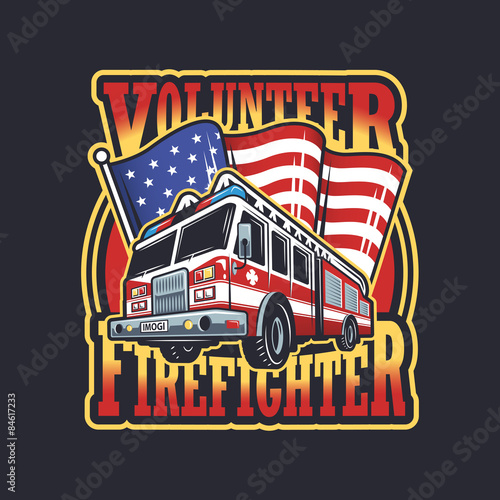 Vintage firefighter emblem