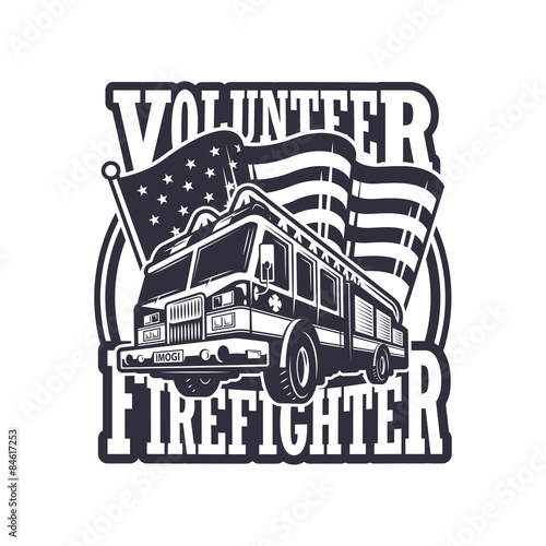 Vintage firefighter emblem