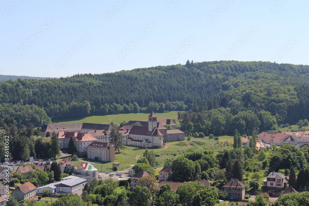 Vue panoramique sur la ville de Bitche Lorraine France
