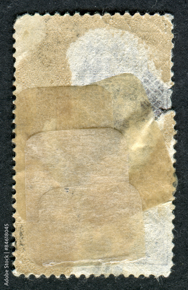 Fototapeta premium Reverse side of a postage stamp.