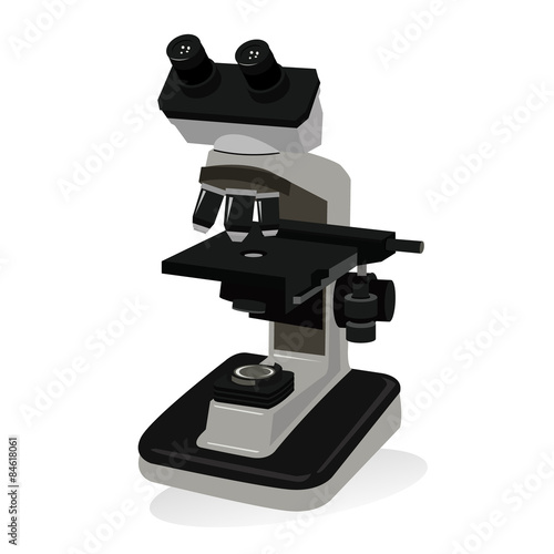 microscope isolated on white background vector