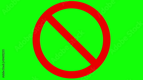 No Symbol, green screen