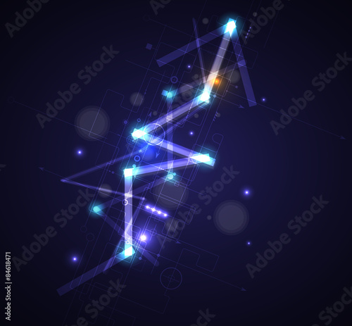 Abstract new progressive technology for business solutoin