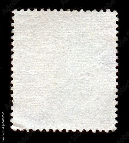 Reverse side of a postage stamp. photo