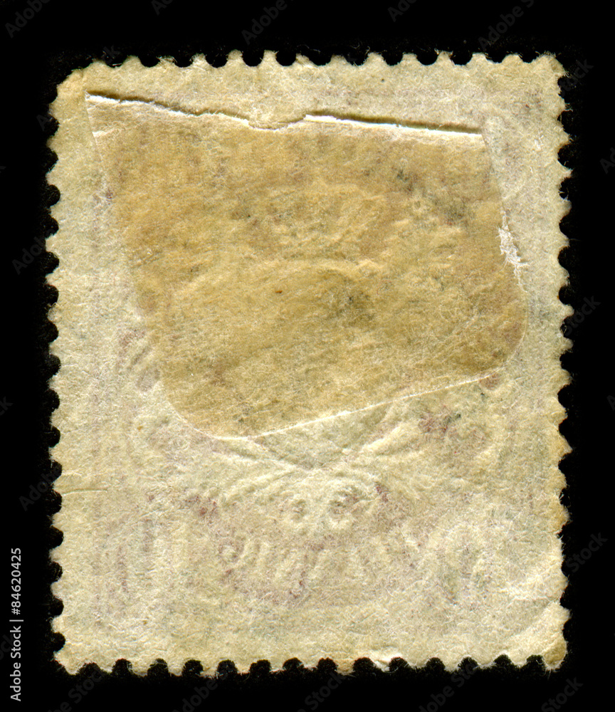 Fototapeta premium Reverse side of a postage stamp.