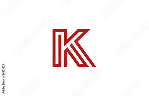 Letter K Logo vector alphabet design element template. ABC conce