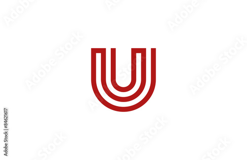 Letter U Logo vector alphabet design element template. ABC conce