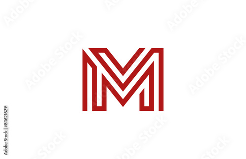 Letter M Logo Vector Alphabet Design Element Template Abc Conce Stock Vector Adobe Stock