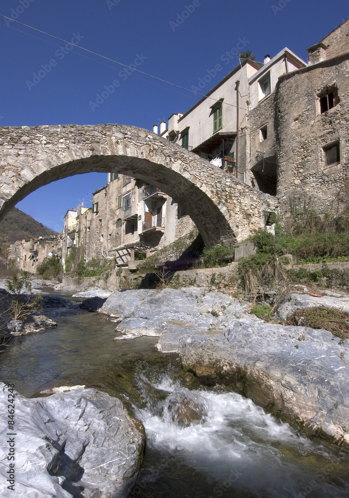 Obraz premium typical ligurian village