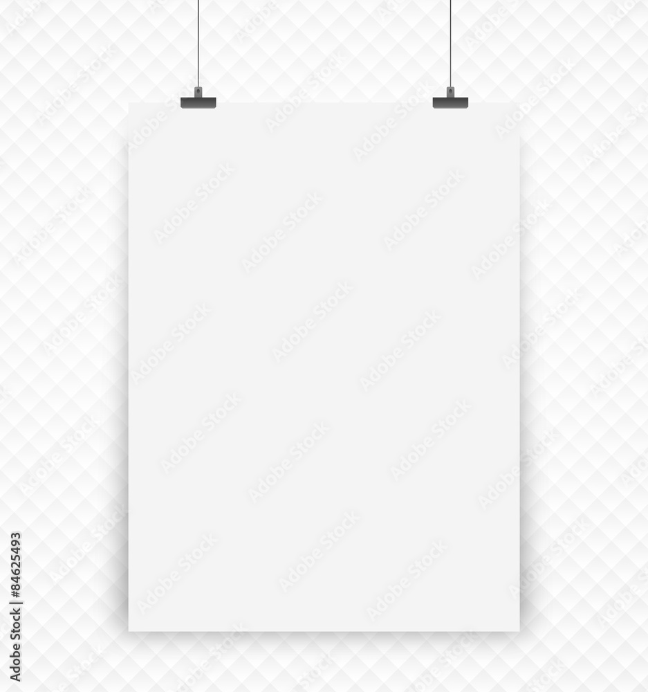 white poster on a wall white poster on a wall